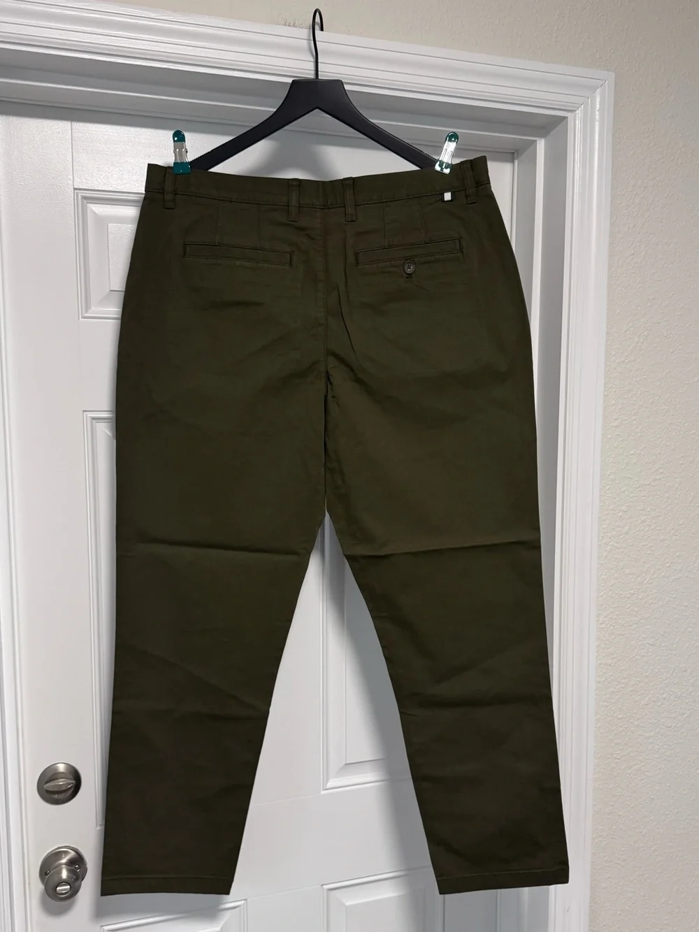 NWT Ted Baker London Regular Fit Textured Chino Trouser - Olive Khaki Size 36R